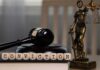 Gavel wooden blocks conviction lady statue scales justice