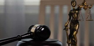 Gavel wooden blocks conviction lady statue scales justice