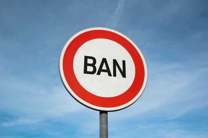 1759263689 featured image Traffic sign with the word BAN against sk