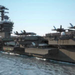 Helicopter GUNNED Down Near Hormuz- Trump FUMES! Aircraft carrier deck with jet planes.