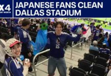 Japan Fans STUN Entire Nation After THIS! Japanese fans clean trash at Dallas Stadium