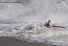Heart-pounding video shows intense waves as lifeguards rescue swimmer in Santa Cruz County