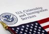 U.S. Citizenship and Immigration Services document with American flag