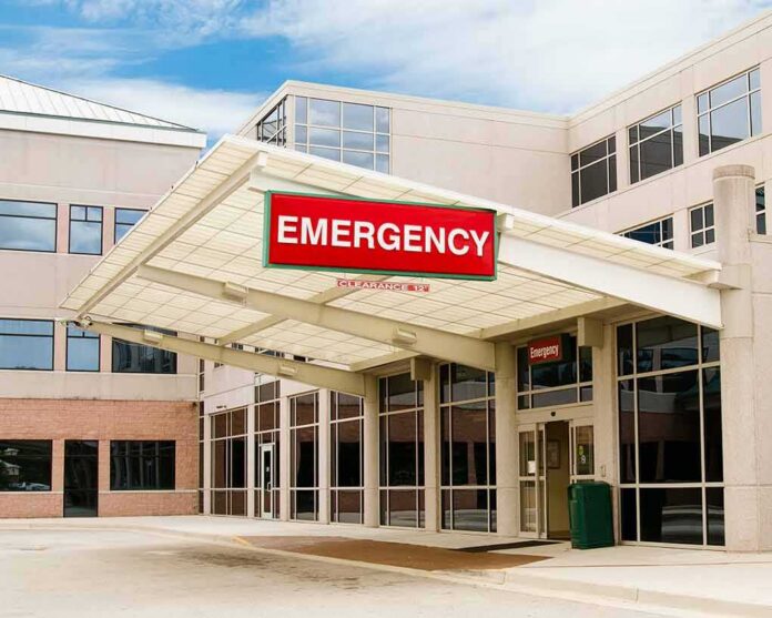 shutterstock_109584719 Emergency room entrance at a modern hospital