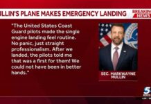 Plane carrying DHS Secretary Markwayne Mullin makes emergency landing