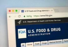 Web browser showing the U.S. FDA website