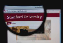 University Uses AI to Race-Swap Students in Shocking Photo Close-up view of Stanford Universitys website through a magnifying glass
