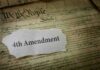 Judge Declares Warrantless Flock Search UNCONSTITUTIONAL! Fourth Amendment text on torn paper over the U.S. Constitution