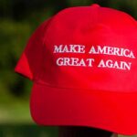 If You Bought a MAGA Hat Between 2021-2025, Jack Smith Has Your Data Red baseball cap with political slogan and small U.S. flag patch