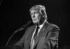 “Told You To F—k Yourself”: Outgoing RINO Rips Trump In Profanity-Laced Rant Donald Trump speaking at a microphone in a black-and-white photo