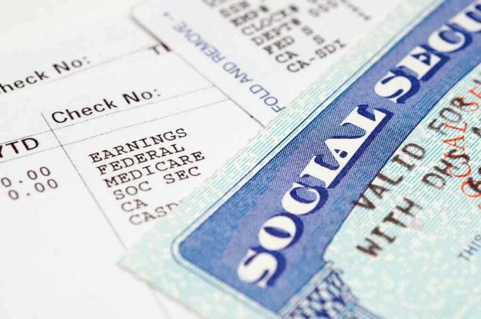 shutterstock_90287281 Close-up of a pay stub and a social security card